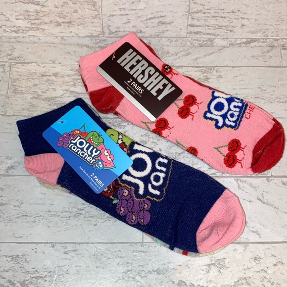 Hershey Jolly Rancher & Twizzlers Candy Junk Food Snacks Ankle Socks Bundle - Picture 1 of 6